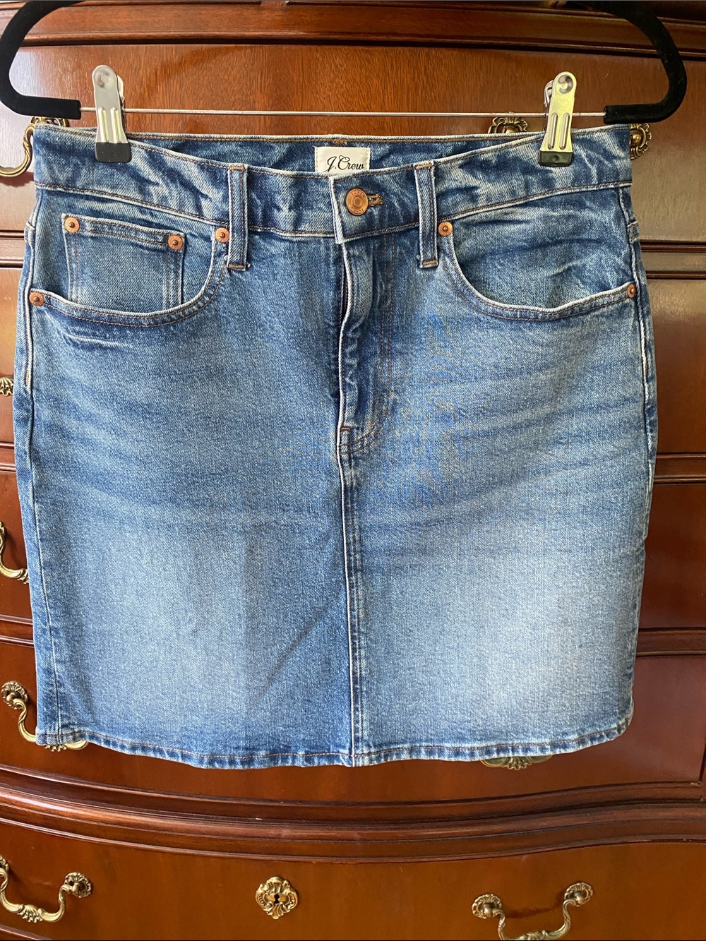 J. Crew Medium Blue Denim Mini Skirt NWT